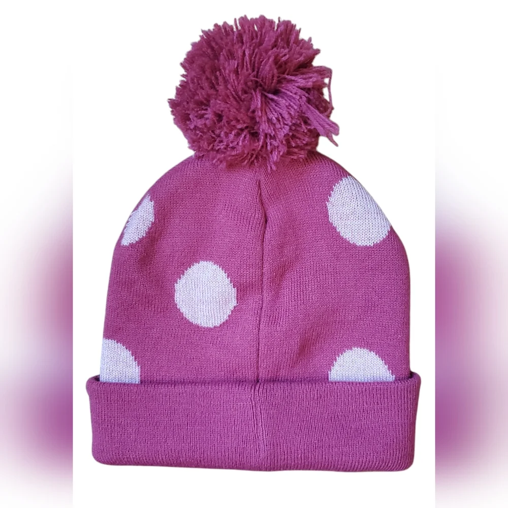 Disney Minnie Mouse Girls Winter Pink Pom Pom 3 Minnie Mouse Beanie‎ Hat